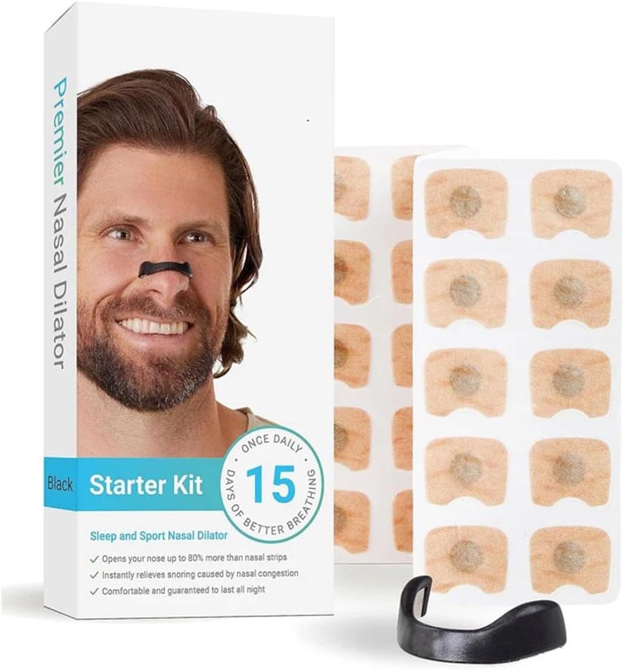 Kit de dilatador nasal magnético anti-ronquidos, 15 días
